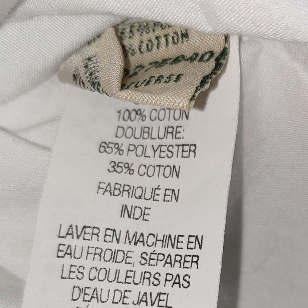 L.L. Bean Cotton Striped Sleeveless Midi Dress Size 8 White Blue - Picture 3 of 7
